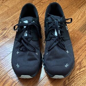 On Running Men's Black and White Athletic Shoes